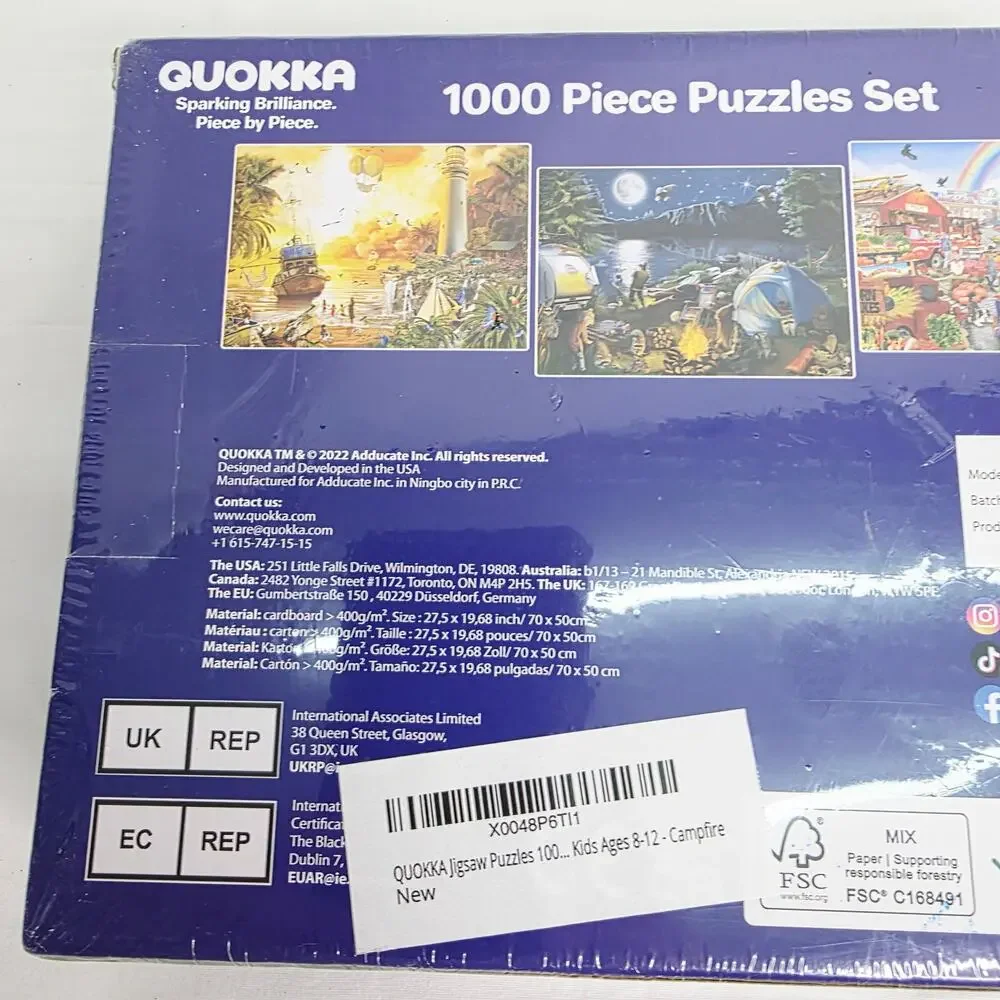 1000 Piece Jigsaw Puzzle Family Campfire Theme New Sealed Family Time